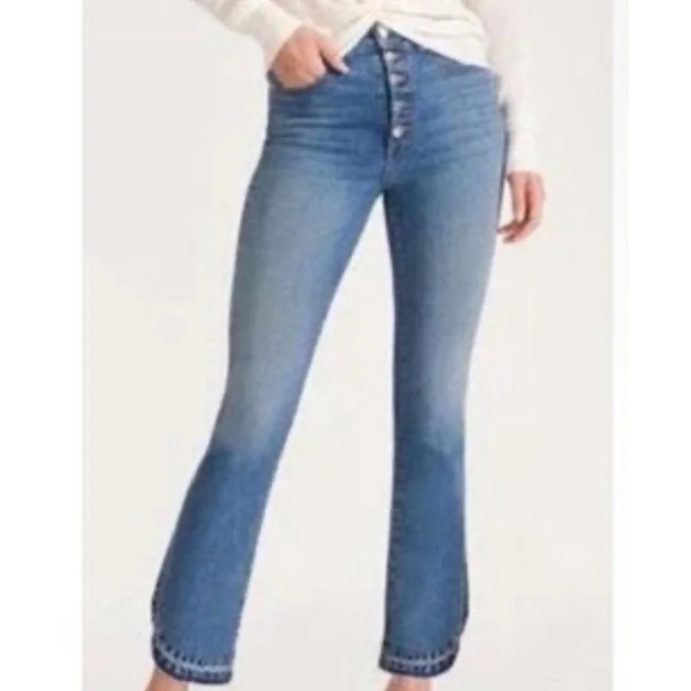 Veronica Beard Carolyn Baby Boot Jeans High Rise Blue 26 Boho Western Modern